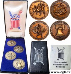 ÉTATS-UNIS D AMÉRIQUE Coffret de 4 médailles, Bicentennial Commemorative Medallion