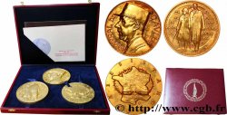 V REPUBLIC Coffret de 3 médailles, Charles de Gaulle par Albert de Jaeger