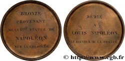 SECOND EMPIRE Médaille, Bronze provenant de la première statue de Napoléon sur la colonne