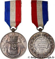 LOUIS XVI - VILLE DE LILLE Médaille, Souvenir de reconnaissance, Union des commerçants de la rue Gambetta