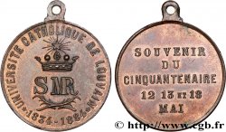 BELGIQUE - ROYAUME DE BELGIQUE - LÉOPOLD II Médaille, souvenir du cinquantenaire de l’université de Louvain