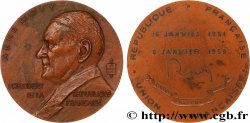 QUATRIÈME RÉPUBLIQUE Médaille, René Coty, président de la république TTB+