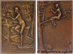 ART, PAINTING AND SCULPTURE Plaquette, Femme à la source q.SPL