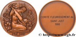 CINQUIÈME RÉPUBLIQUE Médaille, Flore, Comité de fleurissement
