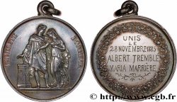 AMOUR ET MARIAGE Médaille de mariage, Fidélité et Bonheur, transformée en pendentif