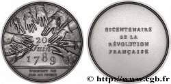 V REPUBLIC Médaille, Bicentenaire de la Révolution, Serment du jeu de Paume