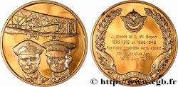 AERONAUTICS - AVIATION : AVIATORS & AIRPLANES Médaille, L’Histoire de la Conquête de l’Air, Première traversée sans escale de l’Atlantique-Nord