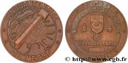 QUATRIÈME RÉPUBLIQUE Médaille, Cinquantenaire du métro parisien