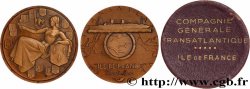 QUATRIÈME RÉPUBLIQUE Médaille, Compagnie Transatlantique, Île-de-France