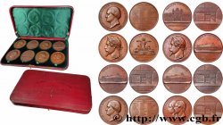 SECONDO IMPERO FRANCESE Coffret des médailles commémoratives offerte à leurs majestés par la Compagnie du Palais de l’Industrie