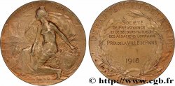 TERZA REPUBBLICA FRANCESE Médaille, ville de Paris, Société de secours mutuels des alsaciens-lorrains