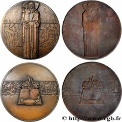 MÉDAILLES RELIGIEUSES Paire de plaques, Saint Albert par Georges Simon