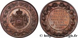 LOVE AND MARRIAGE Médaille, Mariage du Prince Roland Bonaparte et Marie Félix Blanc