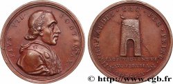 ITALIE - ÉTATS DU PAPE - PIE VII (Barnaba Chiaramonti) Médaille, Visite de la cité de Pérouse