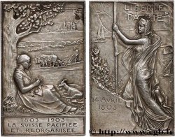 SUISSE - CONFÉDÉRATION HELVÉTIQUE Plaquette, La Suisse pacifiée et réorganisée TTB+