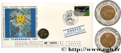 QUINTA REPUBLICA FRANCESA Enveloppe “Timbre médaille”, UNESCO, Priorité environnement