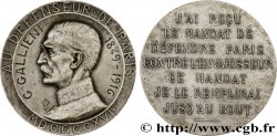 TROISIÈME RÉPUBLIQUE Médaille, Général Gallieni, défenseur de Paris