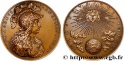 LOUIS XIV LE GRAND OU LE ROI SOLEIL Médaille, Devise de Louis XIV, refrappe