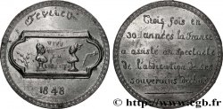 SECOND REPUBLIC Médaille, Abdication de Louis-Philippe, Vive la Liberté