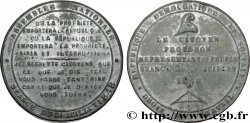 SECOND REPUBLIC Médaille, Exposition des théories de Proudhon