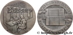 FUNFTE FRANZOSISCHE REPUBLIK Médaille, Cinquantenaire des chèques postaux