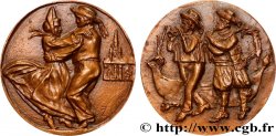 CINQUIÈME RÉPUBLIQUE Médaille, Bretons bigoudins