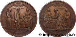 SECONDO IMPERO FRANCESE Médaille, Visites de l’Empereur à l’Hôtel-Dieu et de l’Impératrice à l’Hospice de Beaujon