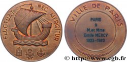 QUINTA REPUBLICA FRANCESA Médaille de la Ville de Paris, Fluctuac Nec Mergitur