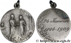 AMOUR ET MARIAGE Médaille de mariage, transformée en pendentif