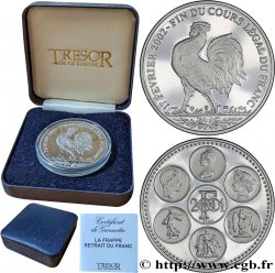 V REPUBLIC Médaille, Essai, Fin du cours légal du Franc