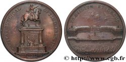 LOUIS XV DIT LE BIEN AIMÉ Médaille de la Place de la Bourse et de la statue équestre de Louis XV