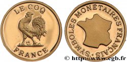 CINQUIÈME RÉPUBLIQUE Médaillette, Le coq, Symbole monétaire français BE