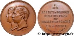 ITALIE Médaille, Mariage de Robert de Bourbon et de Marie Pia de Naples