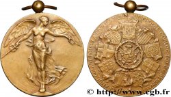 III REPUBLIC Médaille interalliée de la victoire de la guerre 1914-1918, transformée en pendentif