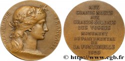 TROISIÈME RÉPUBLIQUE Médaille, Aux grands morts des Vosges