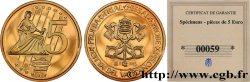 EUROPE Médaille, Specimen 5 €uro, Vatican