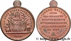 DEUXIÈME RÉPUBLIQUE Médaille, Premier anniversaire de la révolution de 1848