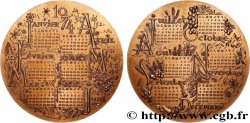 CINQUIÈME RÉPUBLIQUE Médaille calendrier TTB+