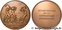 V REPUBLIC Médaille, Bicentenaire de la Révolution, Nuit du 4 août 1789