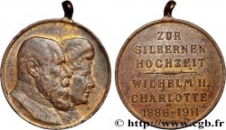 ALLEMAGNE - ROYAUME DE WURTTEMBERG - GUILLAUME II Médaille, Noces d’argent de Guillaume II de Wurtemberg et de Charlotte