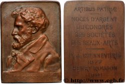 DRITTE FRANZOSISCHE REPUBLIK Plaquette, Noces d’argent du congrès des sociétés des Beaux-Arts