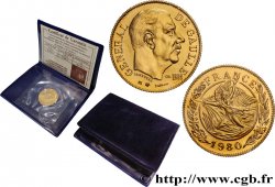 QUINTA REPUBLICA FRANCESA Médaille, module de 20 francs, Charles de Gaulle