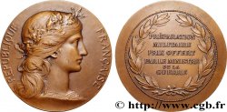 III REPUBLIC Médaille, Préparation militaire, prix offert AU