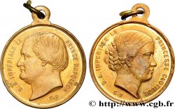 SECOND EMPIRE Médaille, Jérôme Napoléon et Clotilde de Savoie