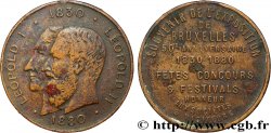 BELGIQUE - ROYAUME DE BELGIQUE - LÉOPOLD II Médaille, 50e anniversaire de l’exposition de Bruxelles