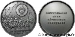 V REPUBLIC Médaille, Bicentenaire de la Révolution, Les armées de la liberté AU/AU