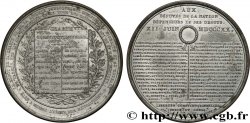 LUDWIG XVIII Médaille, Opposition à la loi du double vote SS