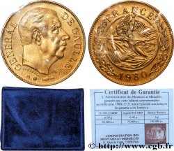 CINQUIÈME RÉPUBLIQUE Médaille, module de 20 francs, Charles de Gaulle