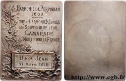 DRITTE FRANZOSISCHE REPUBLIK Plaquette, Lyre et Harmonie réunies, en souvenir de leur camarade mort pour la France