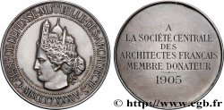 TROISIÈME RÉPUBLIQUE Médaille, Caisse de défense mutuelle des architectes, Société centrale des architectes français